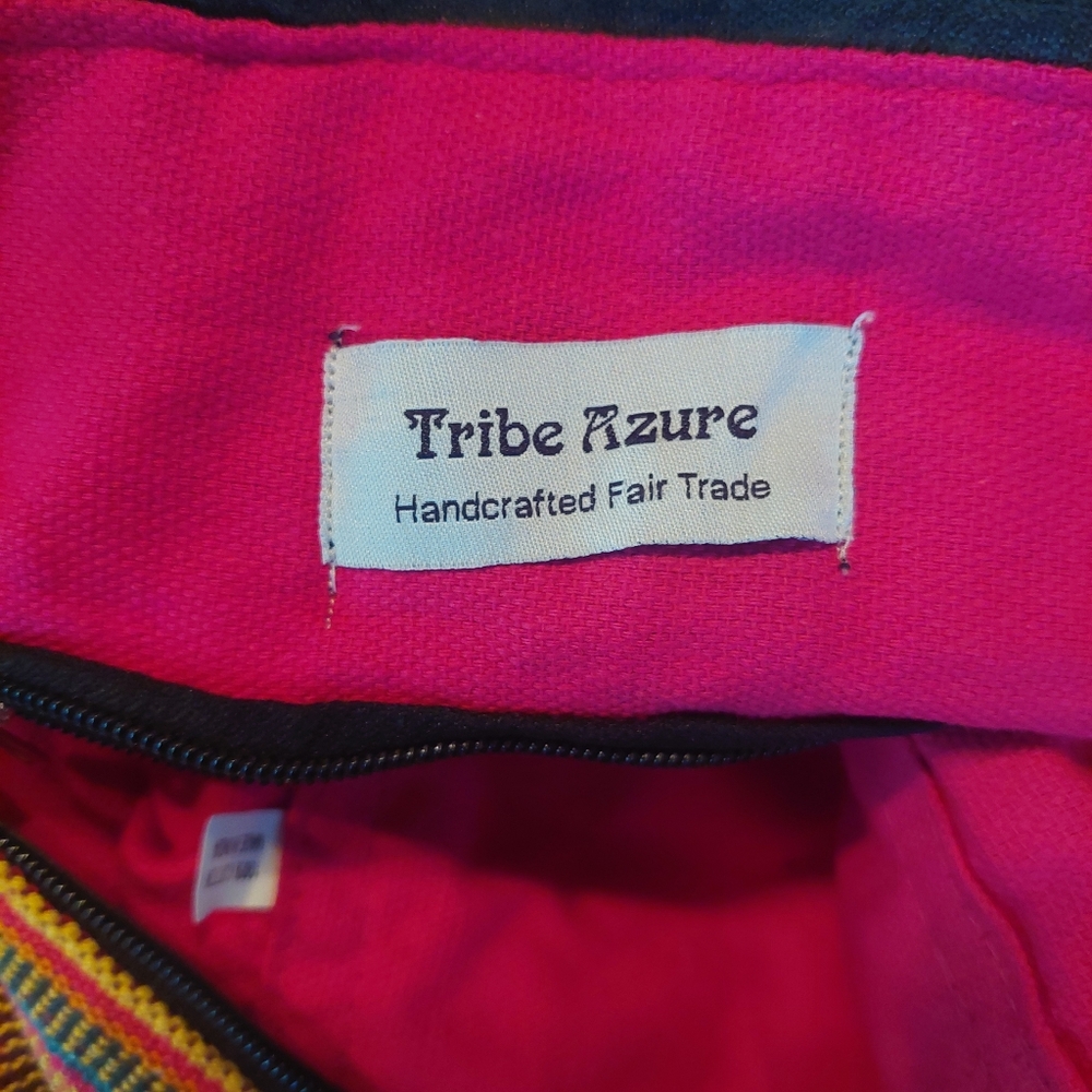 Tribe Azure 100% Cotton Shoulder Bohemian Banana Tote, Market Bag! - Picture 11 of 14